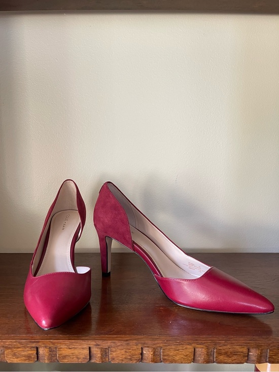 Cole Haan Shoes - Cole Haan Women's Burgundy Pointed-Toe Leather Pumps